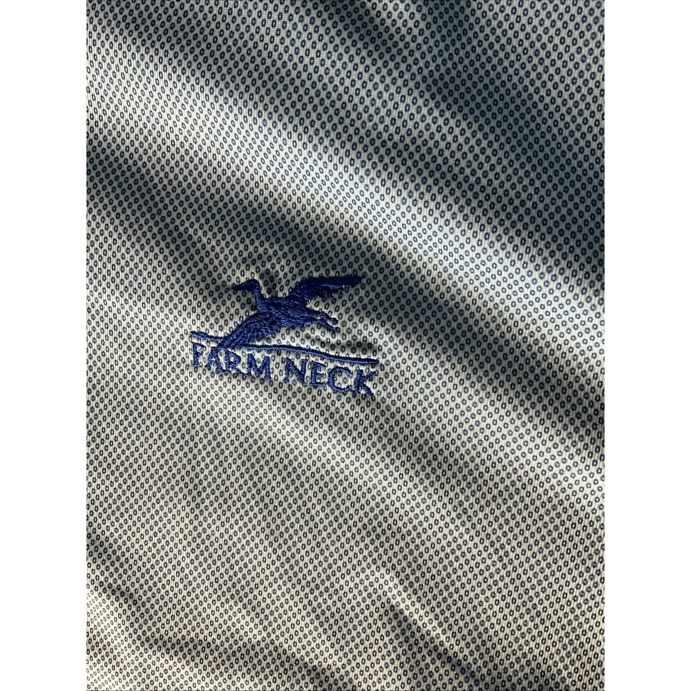 Johnnie-O Polo Shirt Mens XL Light Blue Performance Golf Farm Neck Logo - Picture 3 of 7